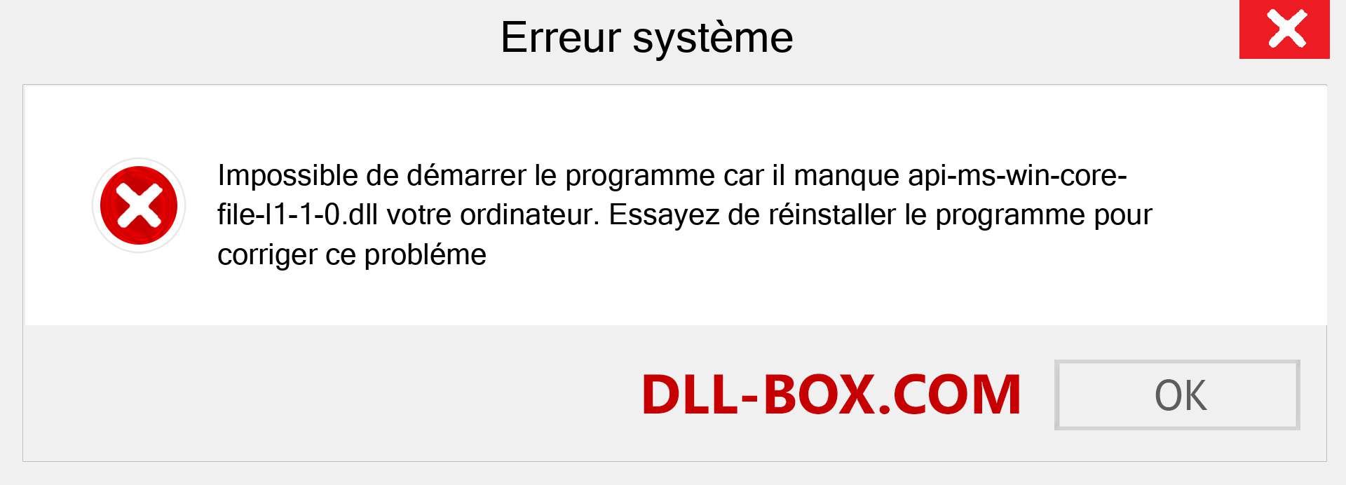 Le fichier api-ms-win-core-file-l1-1-0.dll est manquant ?. Télécharger pour Windows 7, 8, 10 - Correction de l'erreur manquante api-ms-win-core-file-l1-1-0 dll sur Windows, photos, images