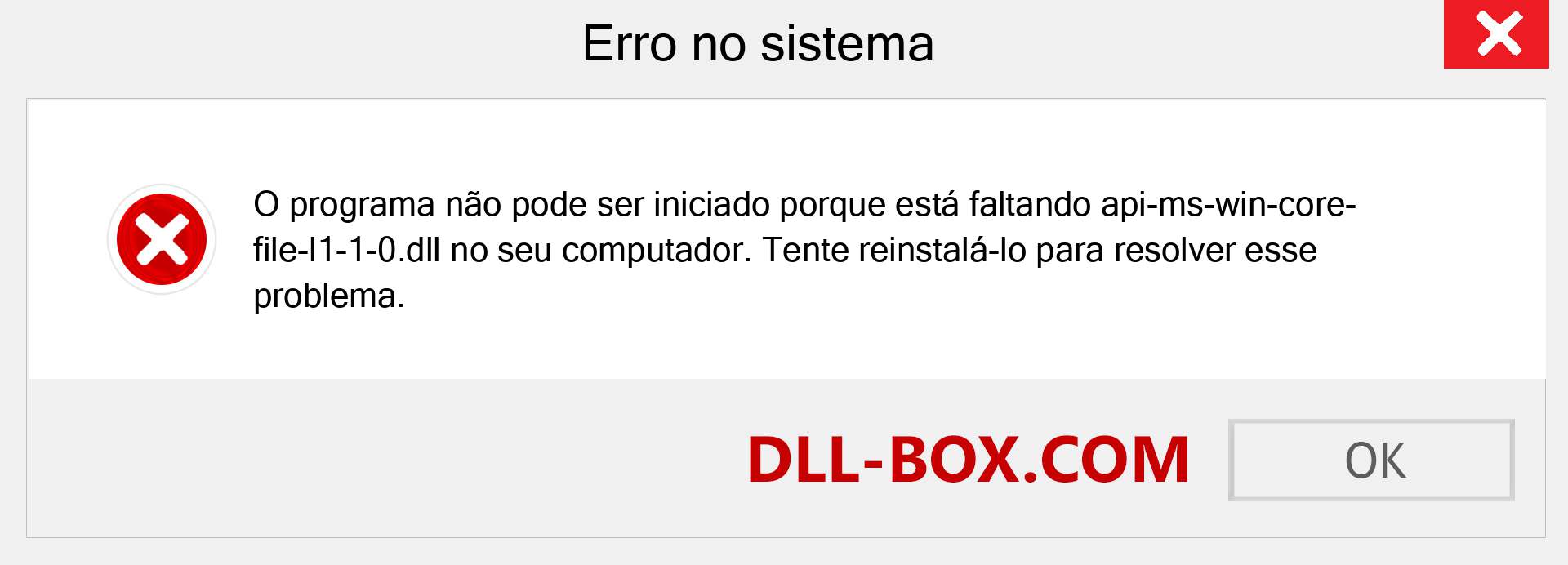 Arquivo api-ms-win-core-file-l1-1-0.dll ausente ?. Download para Windows 7, 8, 10 - Correção de erro ausente api-ms-win-core-file-l1-1-0 dll no Windows, fotos, imagens